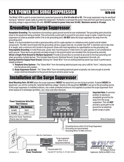 24v Power Line Surge Suppressor