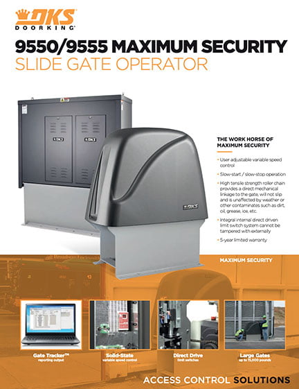 9550 9555 Maximum Security gate Rev 3-21 high security Literature
