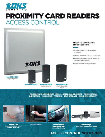 DKS Doorking Proximity Card Reader - Literature