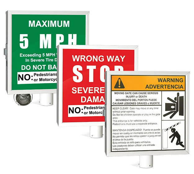 DKS Doorking Warning Signs - 5 MPH - Wrong Way - Warning