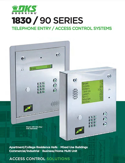 doorking 1837-90 series telephone entry system Brochure - access control solution