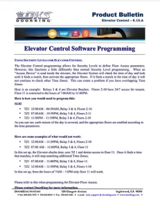 DKS Elevator Control Software Programming