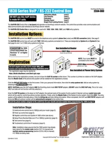 DKS Doorking 2334-065-G-10-20 instructions