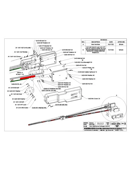 DKS Doorking 1602-284 Arm Wishbone Octagonal 24ft Kit