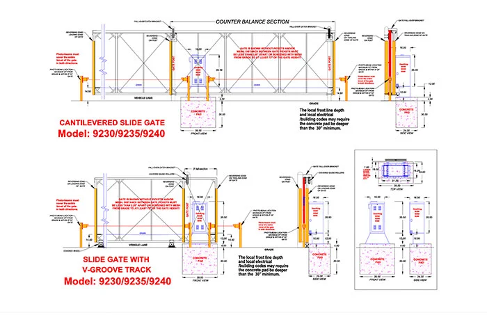 DKS Doorking Slide Gate Model 9230-9235-9240 with 6ft Loop
